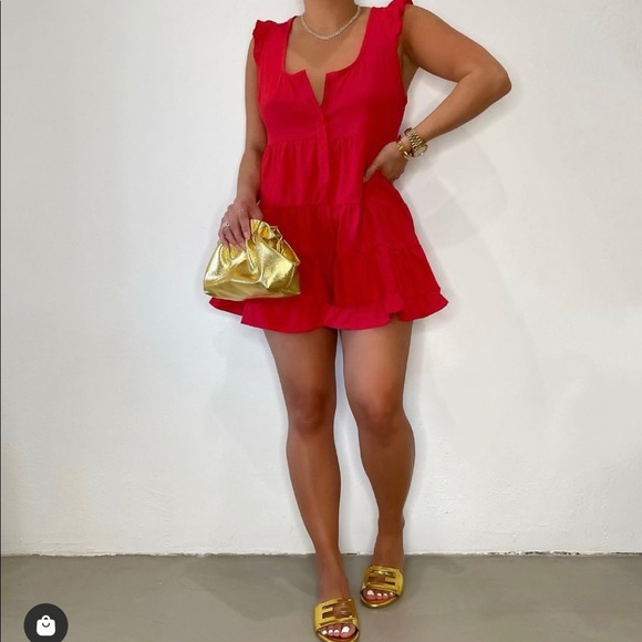 Red Summer Romper - Picture 1 of 1